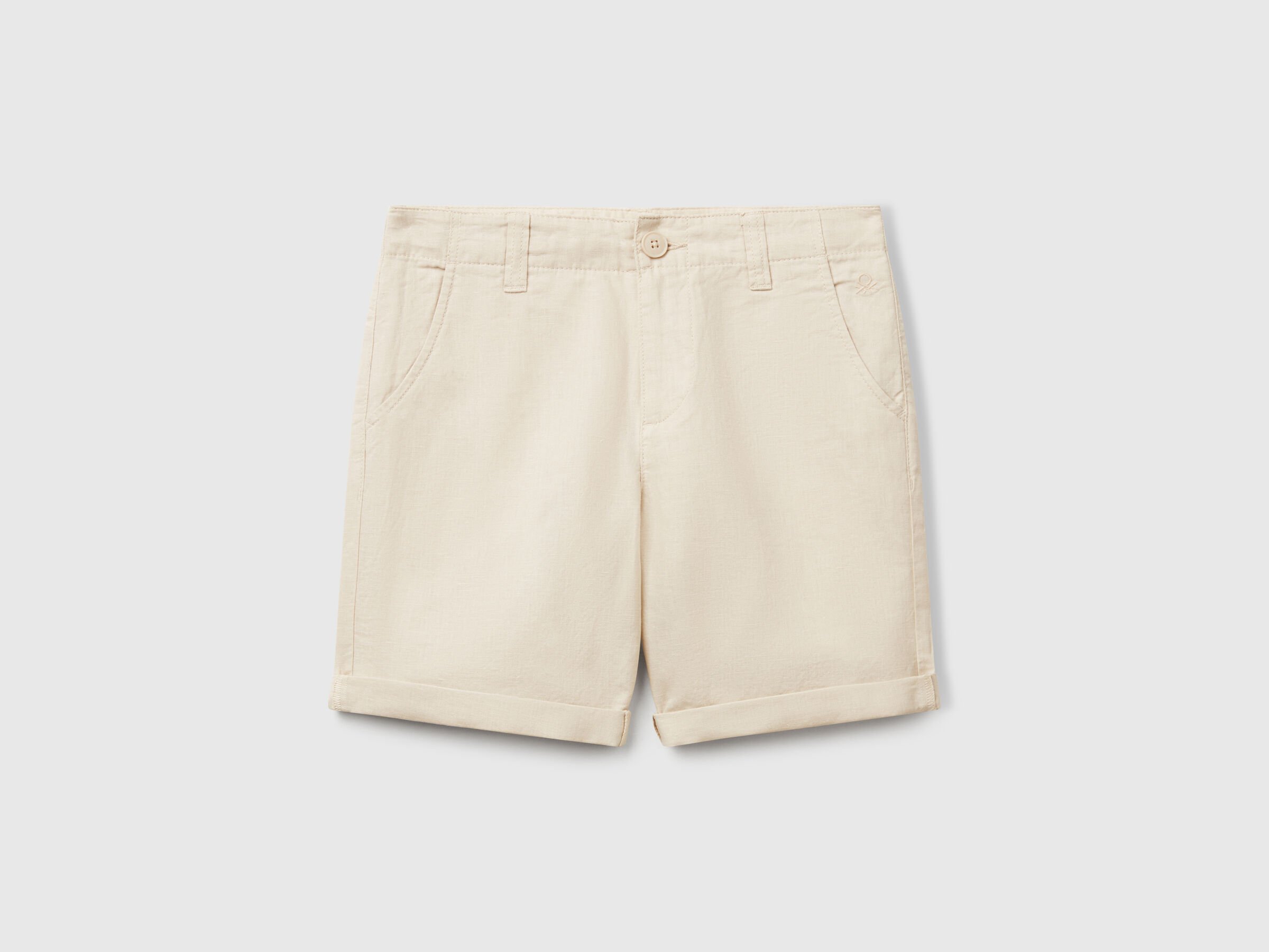 Bermuda chino en lin mélangé