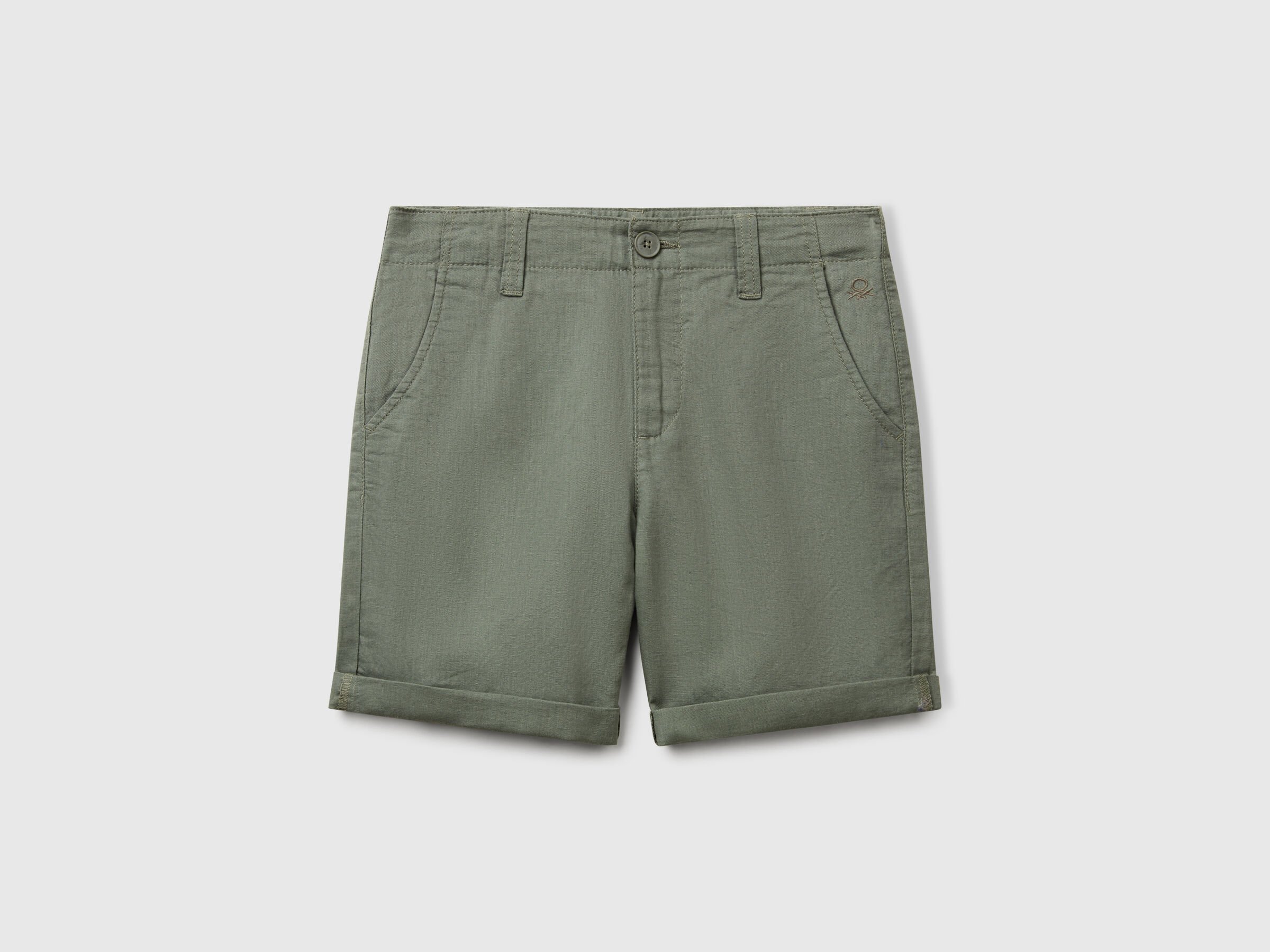 Bermuda chino en lin mélangé