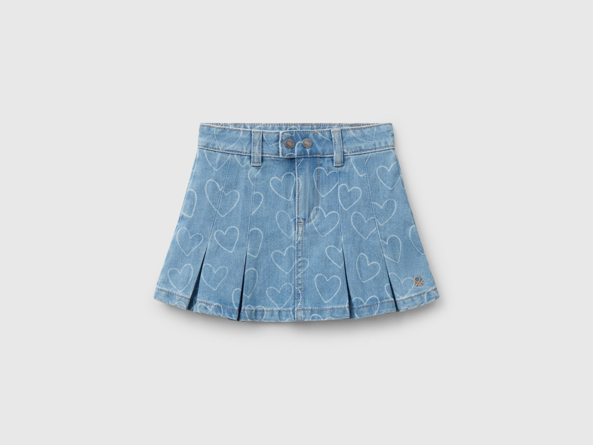 Jupe en jean à plis