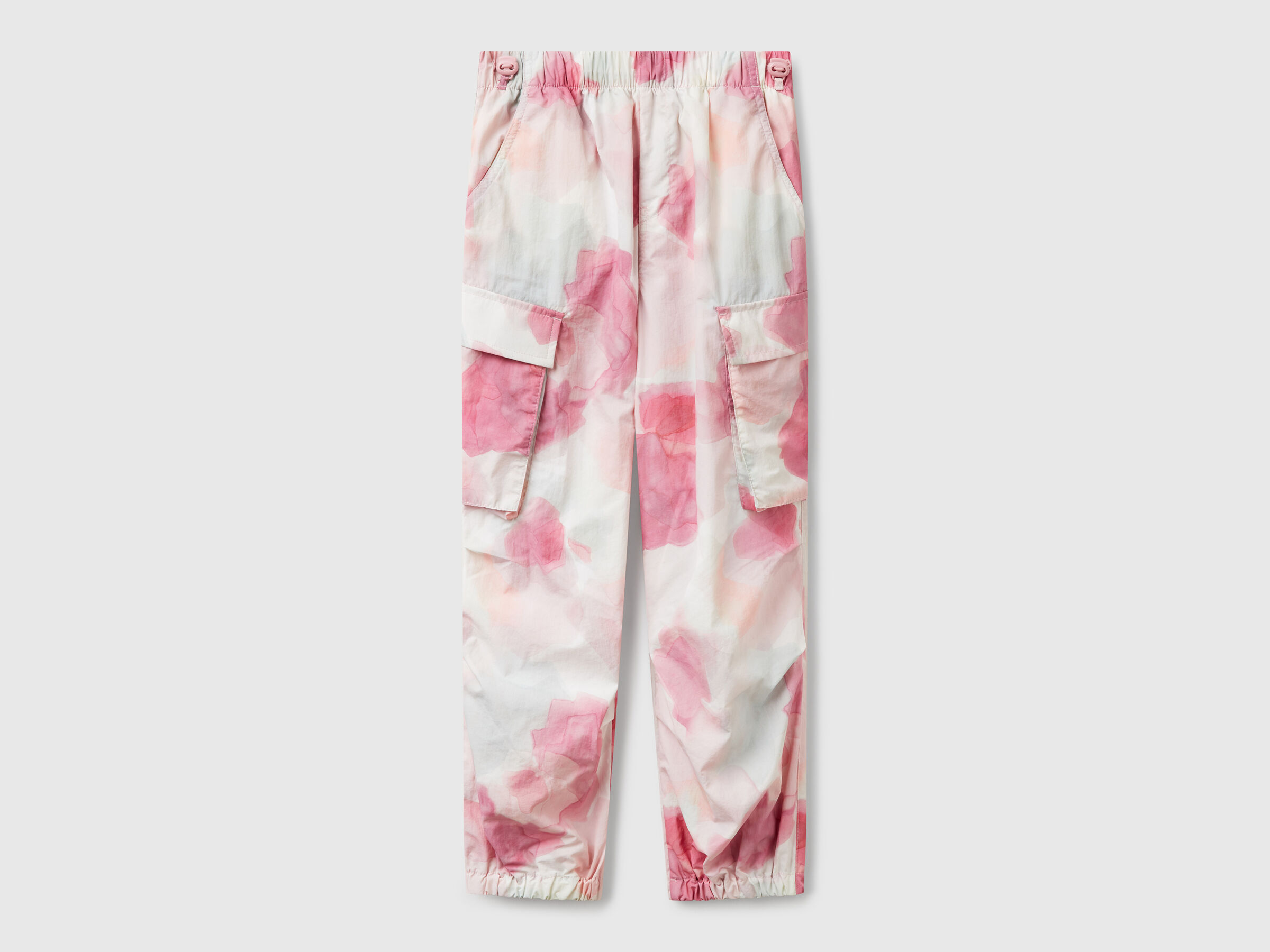 Pantalon parachute avec imprimé à motifs