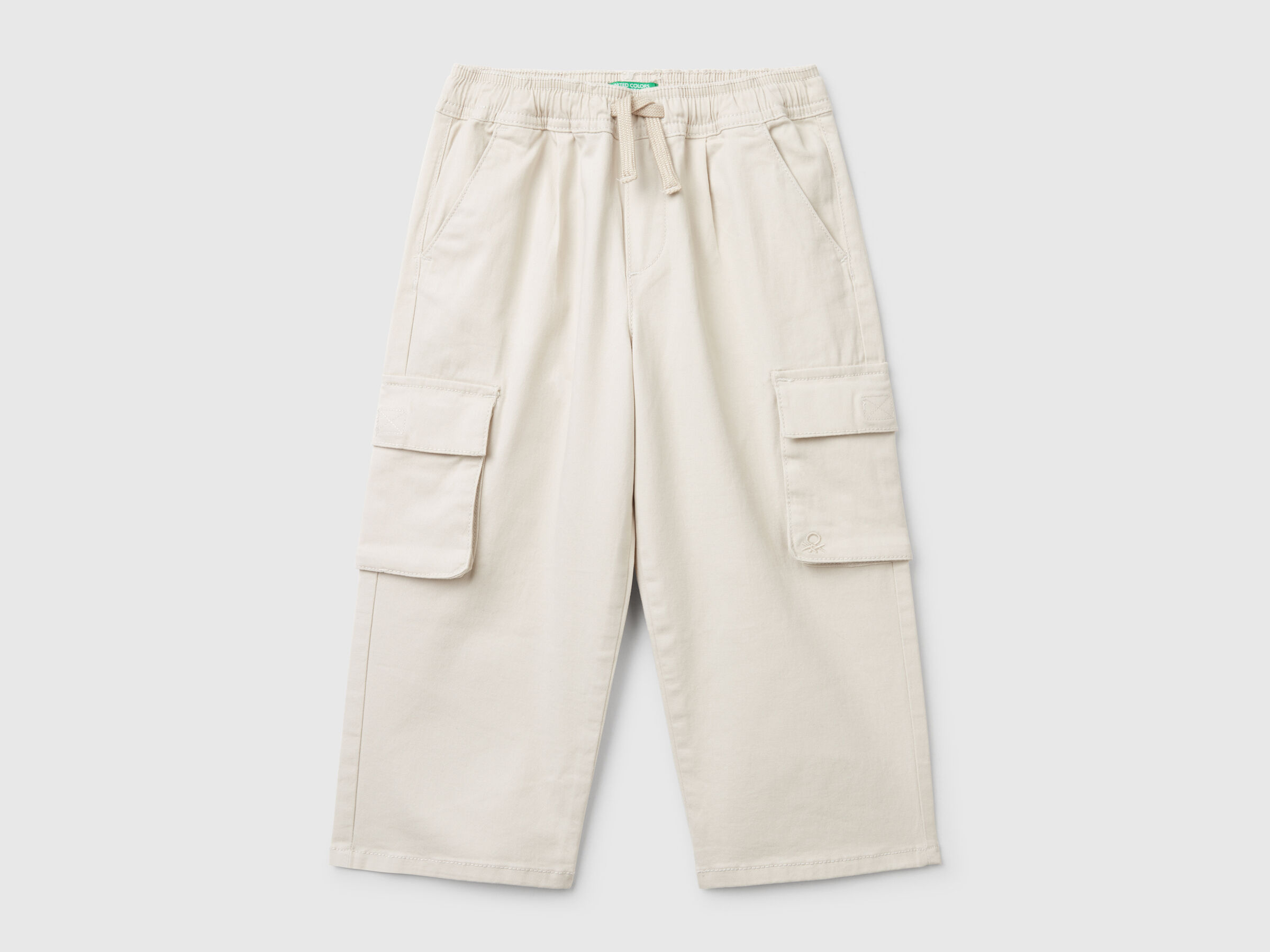 Pantalon cargo en coton extensible