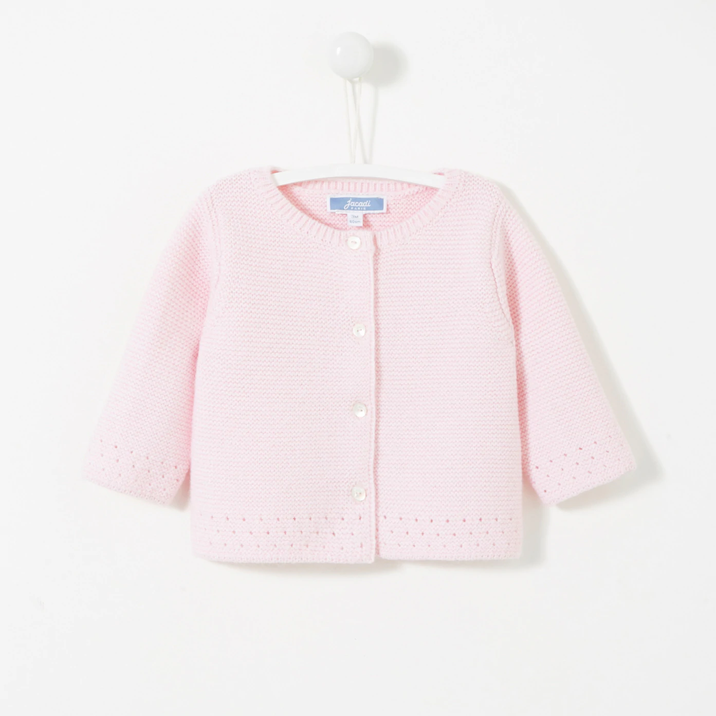 Cardigan bébé en point mousse