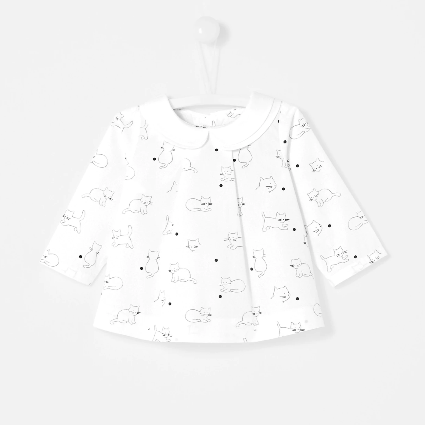 Blouse bébé fille imprimé chats